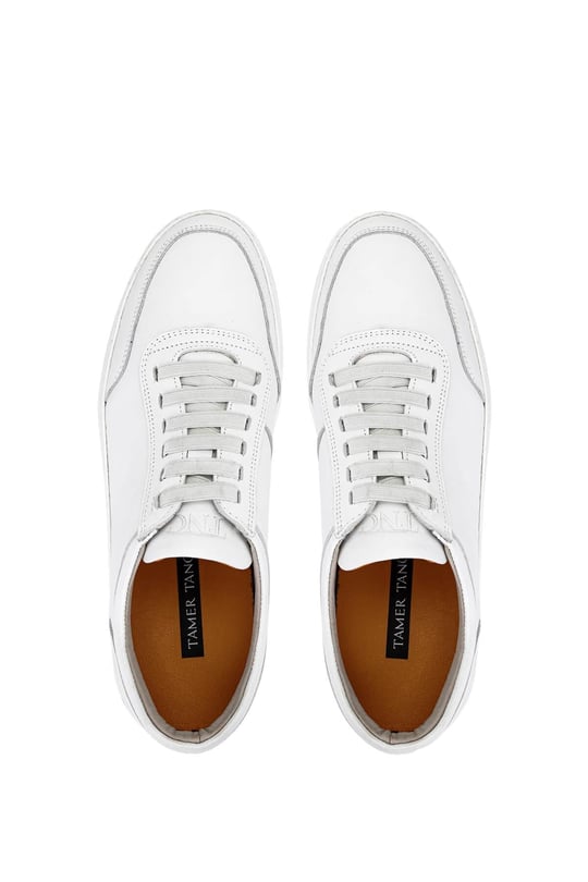 Tamer Tanca Erkek Hakiki Deri Beyaz Sneakers & Spor Ayakkabı