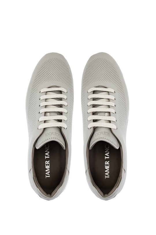 Tamer Tanca Erkek Hakiki Deri Fildişi Sneakers & Spor Ayakkabı