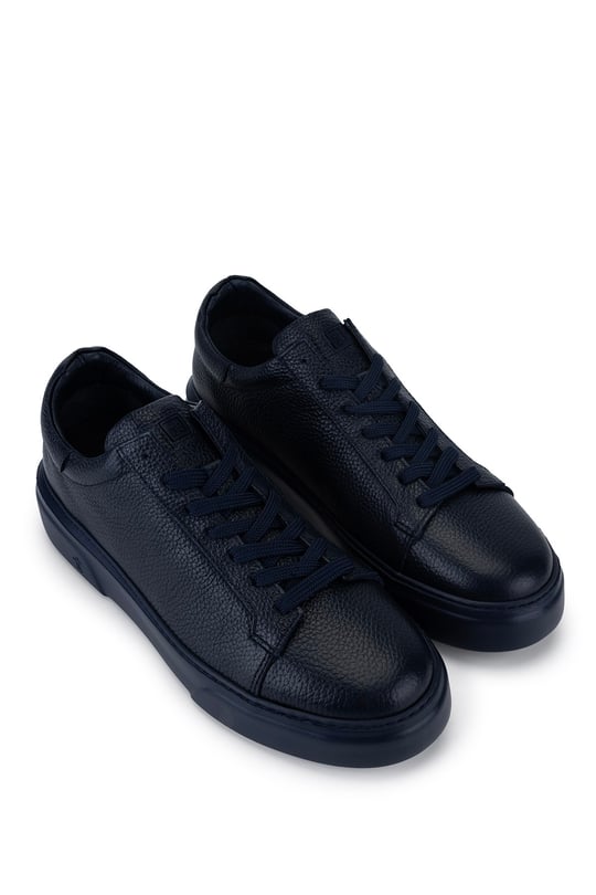 Tamer Tanca Erkek Hakiki Deri Lacivert Taban Sneakers & Spor Ayakkabı
