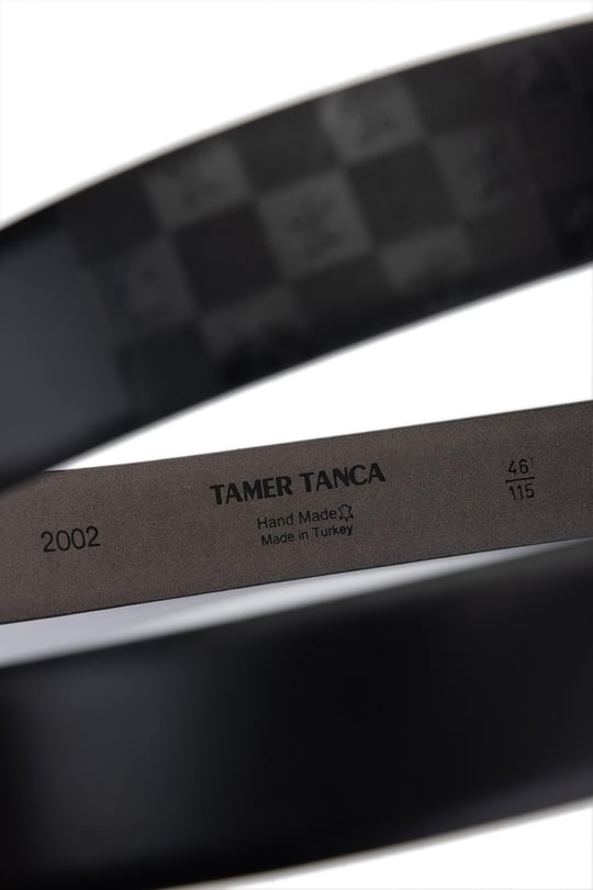 Tamer Tanca Erkek Hakiki Deri Siyah Deri Klasik Kemer