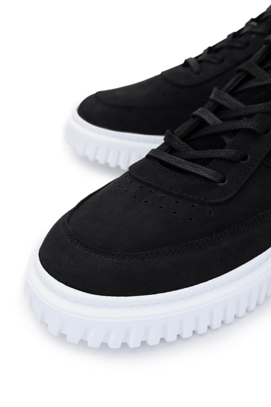 Tamer Tanca Erkek Hakiki Deri Siyah Nubuk Sneakers & Spor Ayakkabı