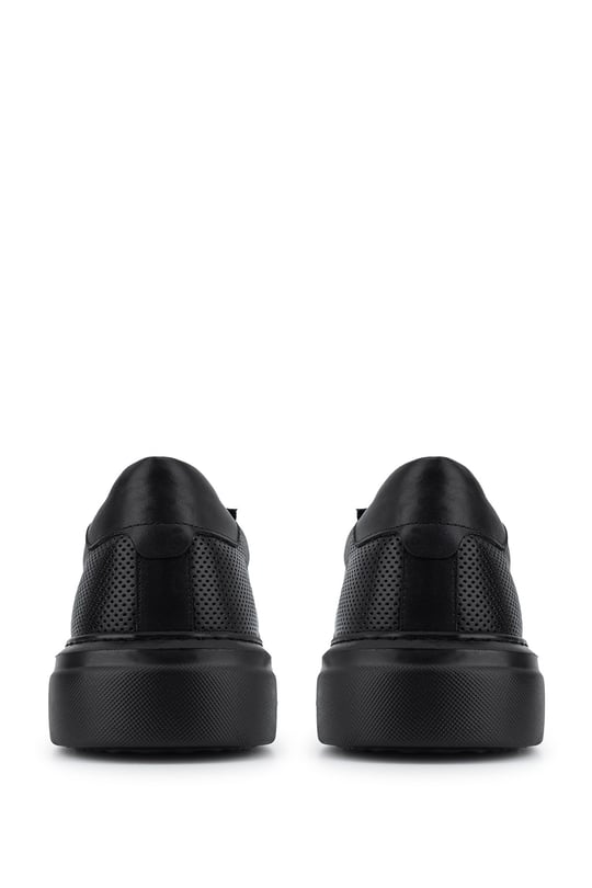 Tamer Tanca Erkek Hakiki Deri Siyah Sneakers & Spor Ayakkabı