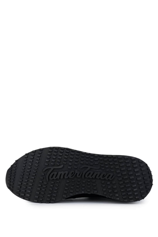 Tamer Tanca Erkek Hakiki Deri Siyah Sneakers & Spor Ayakkabı
