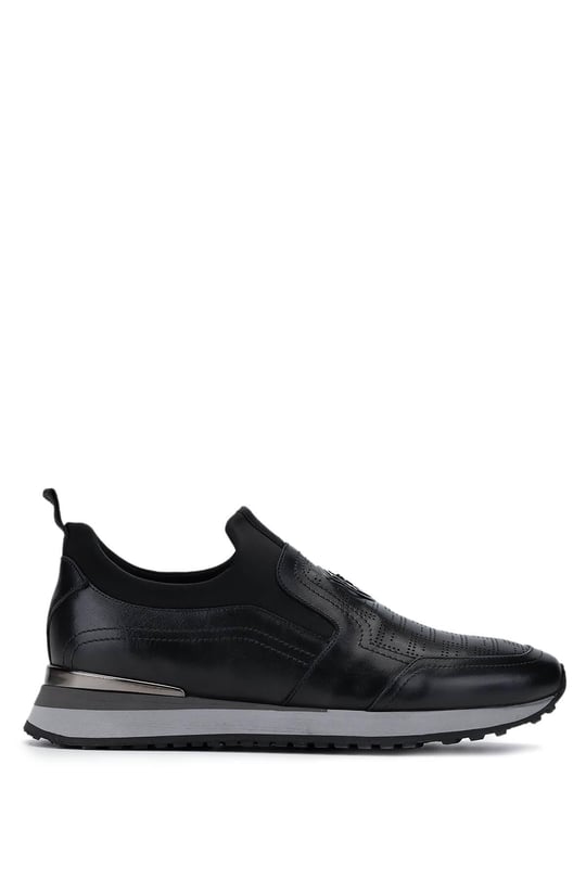 Tamer Tanca Erkek Hakiki Deri Siyah Sneakers & Spor Ayakkabı