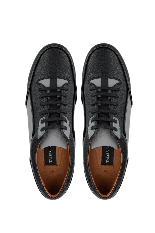 Tamer Tanca Erkek Hakiki Deri Siyah Sneakers & Spor Ayakkabı
