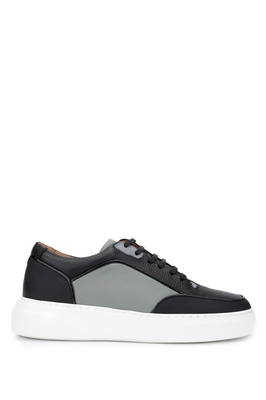 Tamer Tanca Erkek Hakiki Deri Siyah Sneakers & Spor Ayakkabı