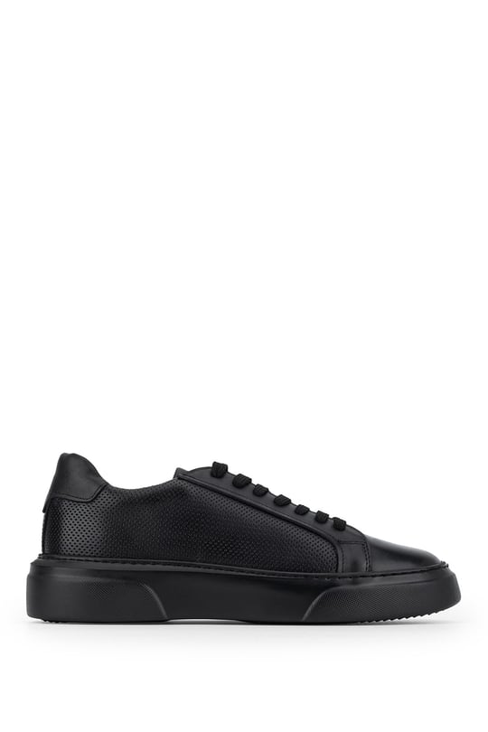 Tamer Tanca Erkek Hakiki Deri Siyah Sneakers & Spor Ayakkabı