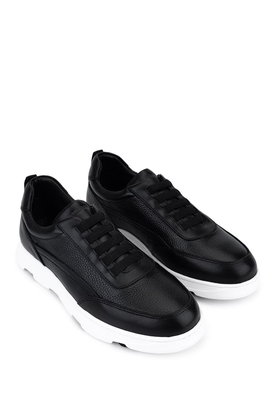 Tamer Tanca Erkek Hakiki Deri Siyah Sneakers & Spor Ayakkabı