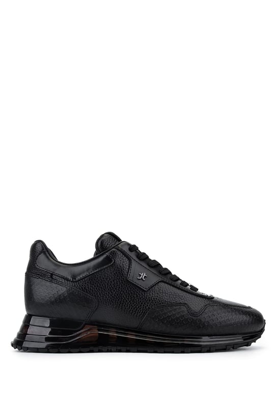 Tamer Tanca Erkek Hakiki Deri Siyah Sneakers & Spor Ayakkabı