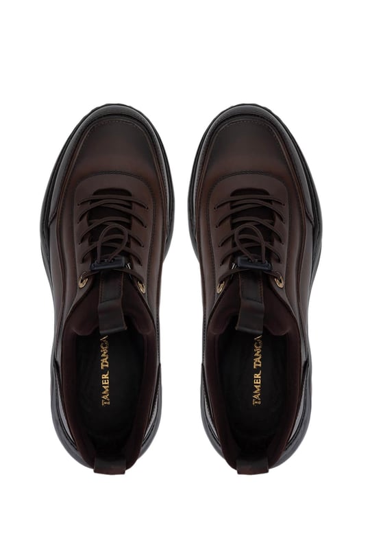 Tamer Tanca Erkek Hakiki Deri Kahve Sneakers & Spor Ayakkabı