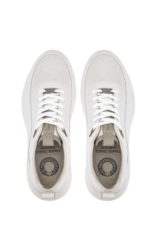 Tamer Tanca Erkek Hakiki Deri Beyaz Sneakers & Spor Ayakkabı