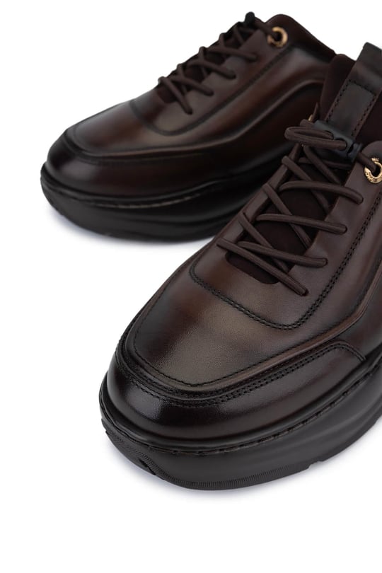Tamer Tanca Erkek Hakiki Deri Kahve Sneakers & Spor Ayakkabı