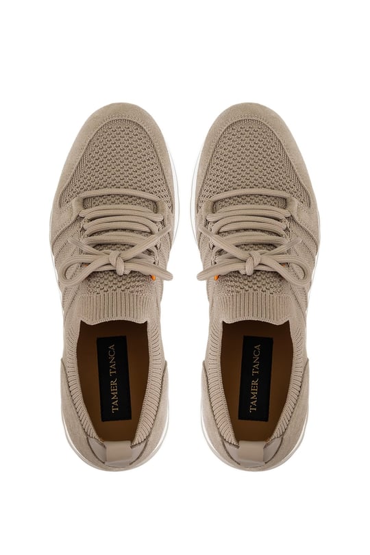 Tamer Tanca Erkek Tekstil Bej Süet Sneakers & Spor Ayakkabı