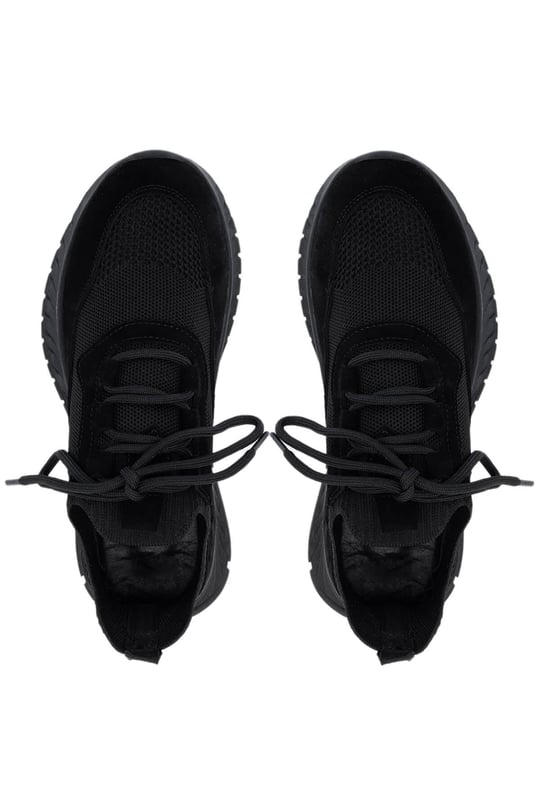 Tamer Tanca Kadın Deri & Tekstil Siyah Süet Sneakers & Spor Ayakkabı