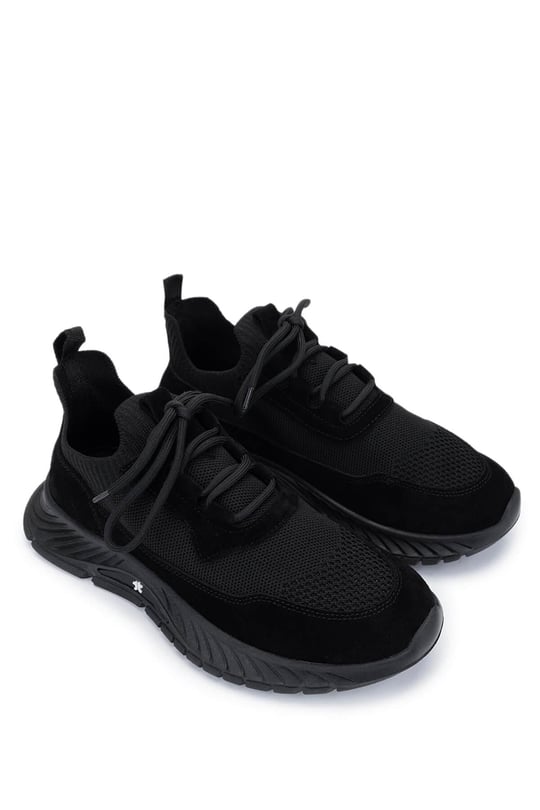 Tamer Tanca Kadın Deri & Tekstil Siyah Süet Sneakers & Spor Ayakkabı