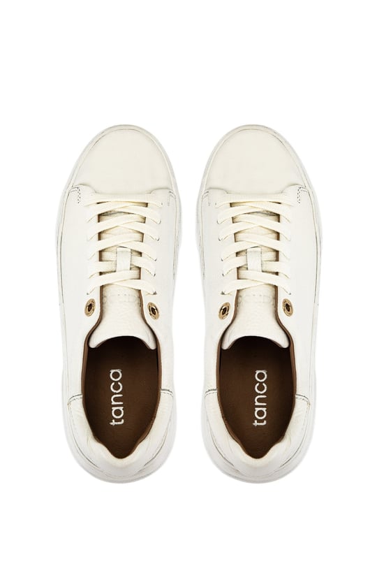 Tamer Tanca Kadın Hakiki Deri Bej Floter Sneakers & Spor Ayakkabı