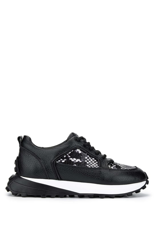 Tamer Tanca Kadın Hakiki Deri Siyah Sneakers & Spor Ayakkabı