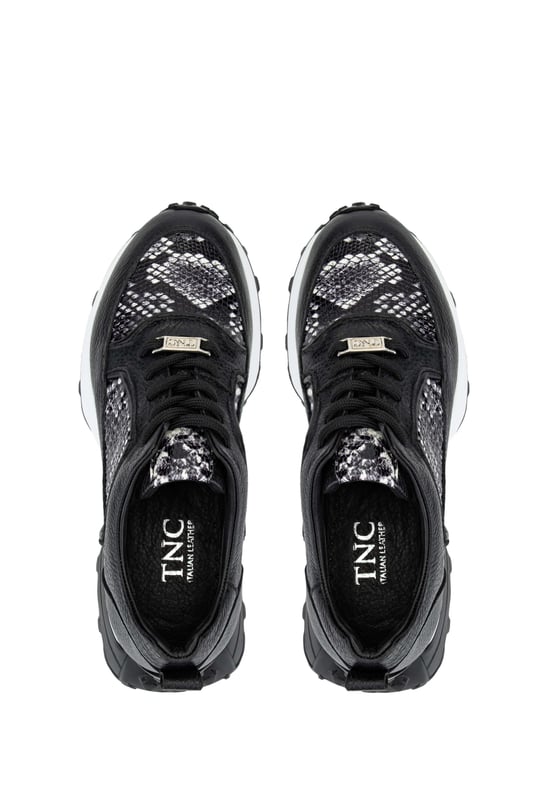 Tamer Tanca Kadın Hakiki Deri Siyah Sneakers & Spor Ayakkabı