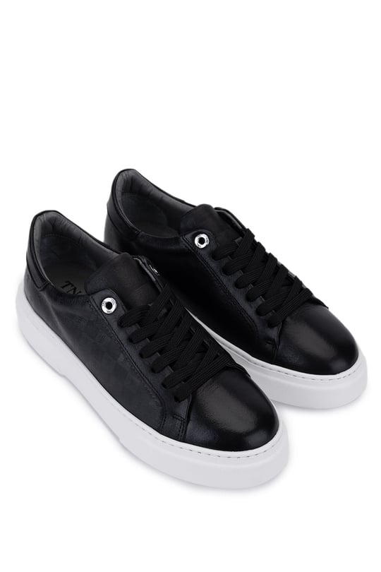 Tamer Tanca Kadın Hakiki Deri Siyah Sneakers & Spor Ayakkabı