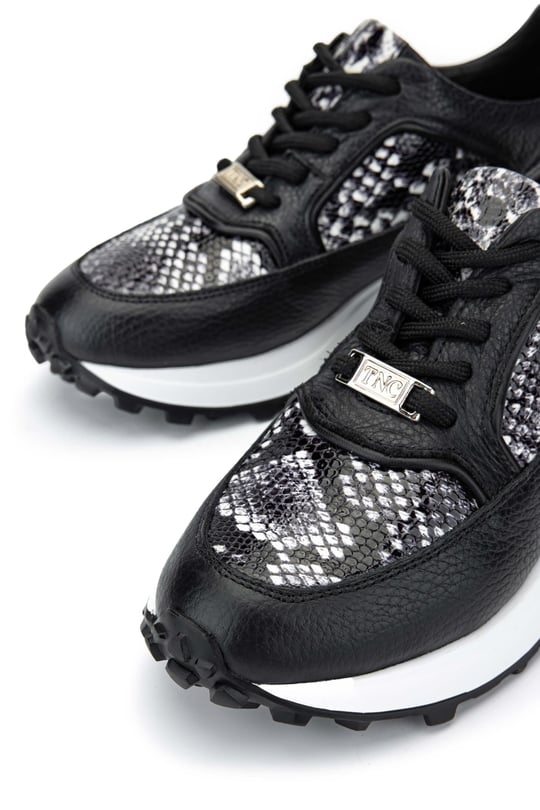 Tamer Tanca Kadın Hakiki Deri Siyah Sneakers & Spor Ayakkabı