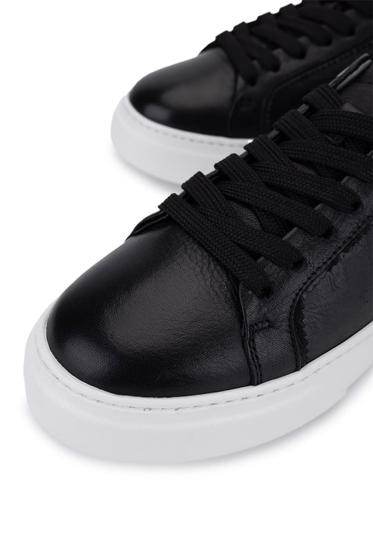 Tamer Tanca Kadın Hakiki Deri Siyah Sneakers & Spor Ayakkabı