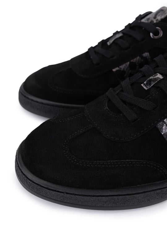 Tamer Tanca Kadın Hakiki Deri Siyah Sneakers & Spor Ayakkabı