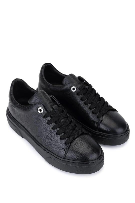 Tamer Tanca Kadın Hakiki Deri Siyah Sneakers & Spor Ayakkabı