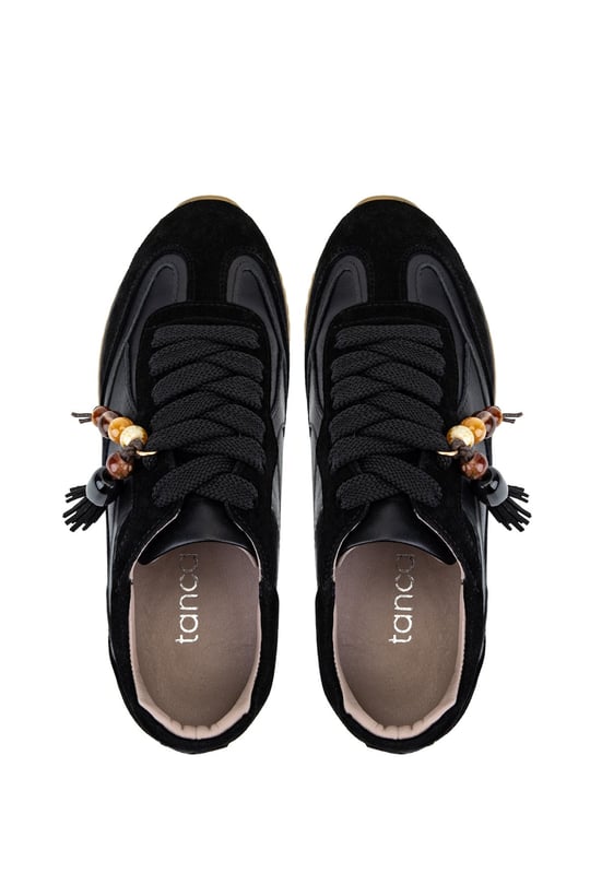 Tamer Tanca Kadın Hakiki Deri Siyah Sneakers & Spor Ayakkabı