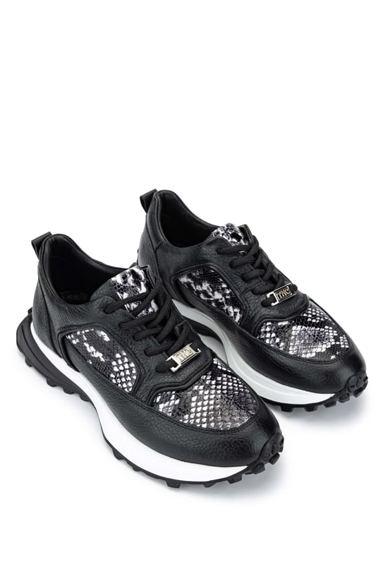 Tamer Tanca Kadın Hakiki Deri Siyah Sneakers & Spor Ayakkabı