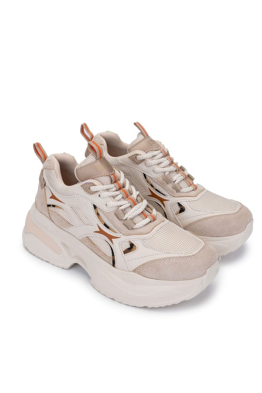 Tamer Tanca Kadın Tekstil/Vegan Bej Sneakers & Spor Ayakkabı
