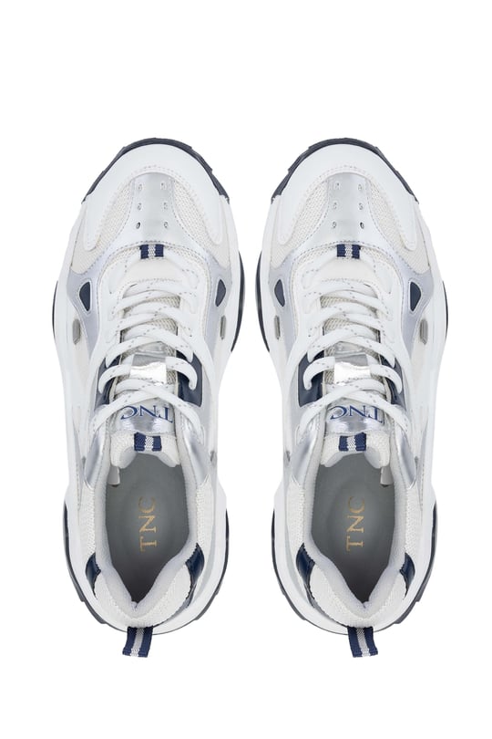 Tamer Tanca Kadın Vegan Beyaz/Lacivert Sneakers & Spor Ayakkabı