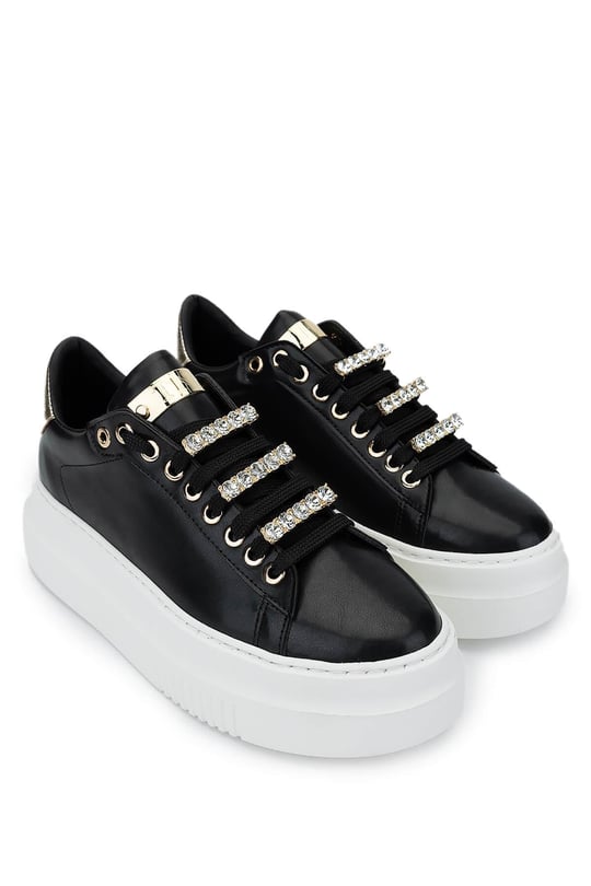 Tamer Tanca Kadın Vegan Siyah Sneakers & Spor Ayakkabı