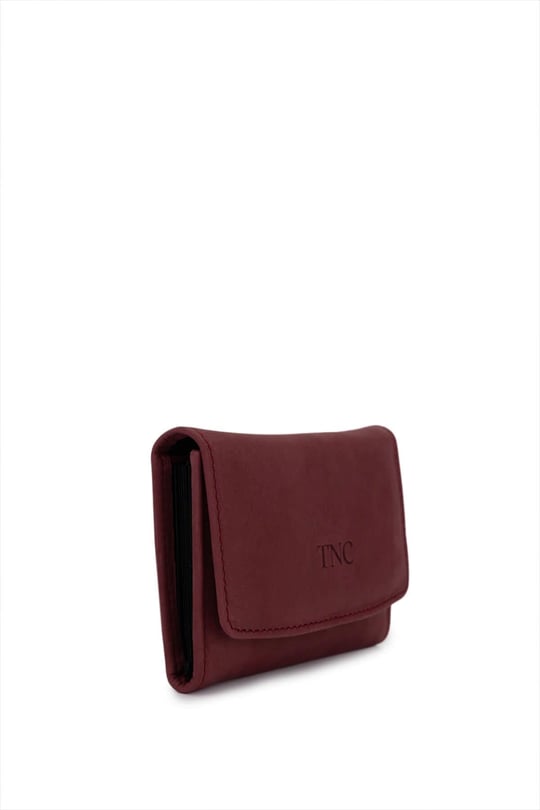 Tamer Tanca Unisex Hakiki Deri Bordo Kartlık