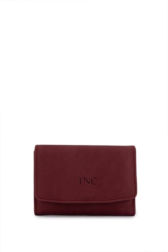 Tamer Tanca Unisex Hakiki Deri Bordo Kartlık