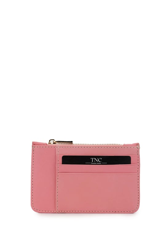 Tamer Tanca Unisex Hakiki Deri Pembe Kartlık
