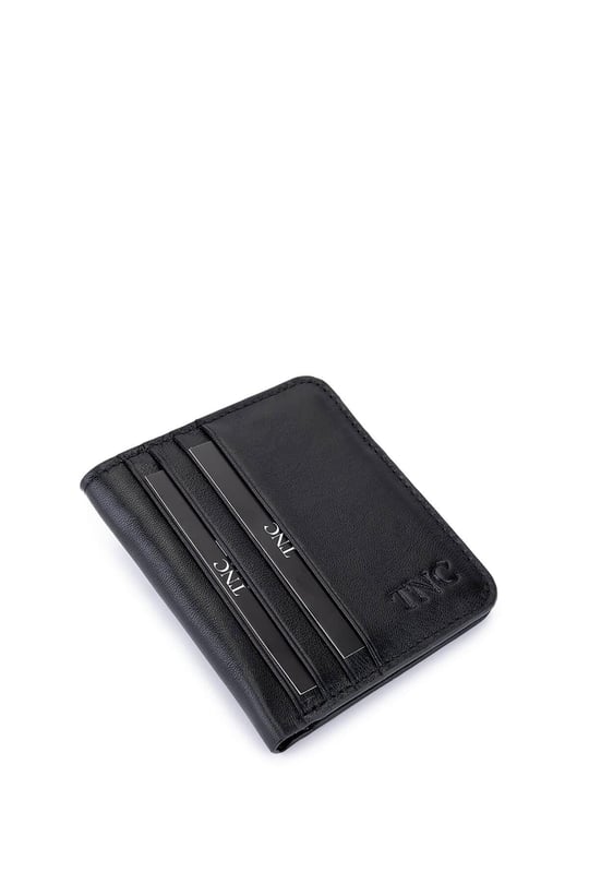 Tamer Tanca Unisex Hakiki Deri Siyah Kartlık