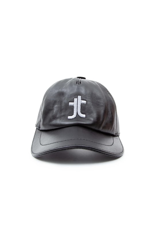 Tamer Tanca Unisex Vegan Siyah Deri Şapka