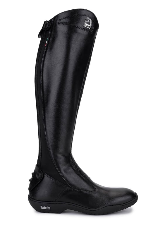 Tattini Unisex Hakiki Deri Siyah (Large) Binici Cizmesi Çizme