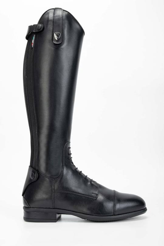 Tattini Unisex Hakiki Deri Siyah (Small) Binici Cizmesi Çizme