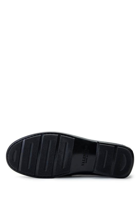 VALENTINO Erkek Hakiki Deri Mavi Loafer Ayakkabı