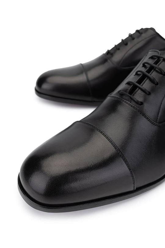 VALENTINO Erkek Hakiki Deri Siyah Klasik Ayakkabı