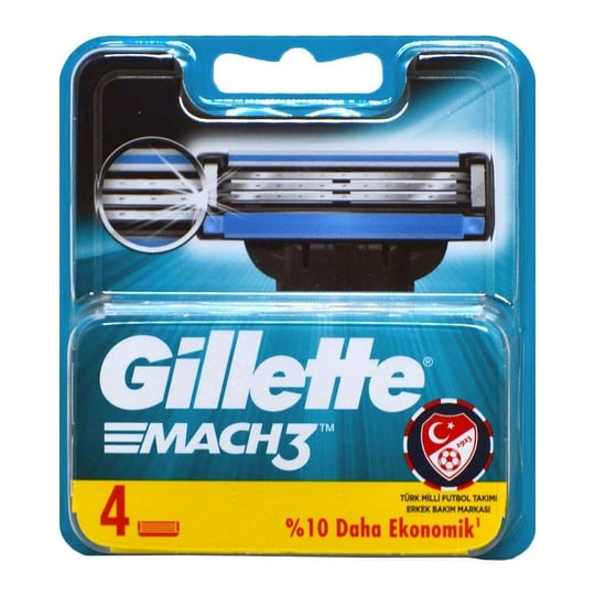 Gillette Mach3 Yedek Tıraş Bıçağı 4'lü - Keskin ve Dayanıklı Tıraş  Performansı