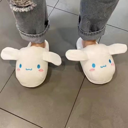 Beyaz Cinnamoroll Cute Cotton Terlik