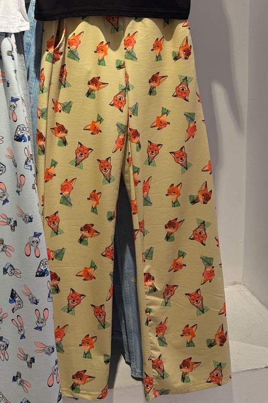 Yeşil Unisex Nick Wilde Kolaj Bol Paça Eşofman Altı 