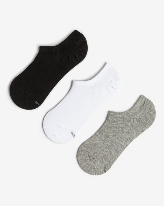Unisex Premium Dikişsiz 3lü Görünmez Çorap Mix 