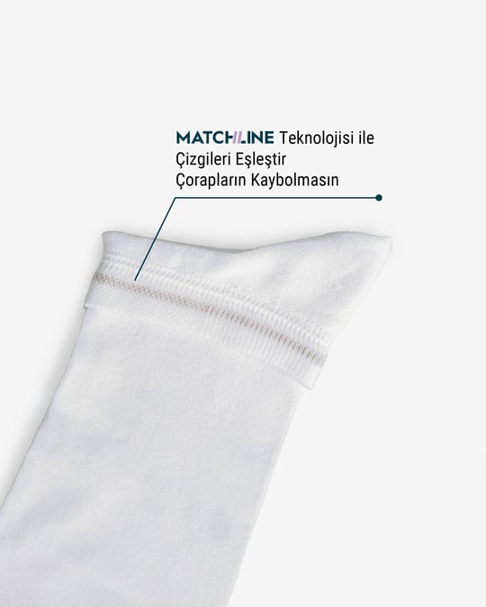 Erkek Premium Dikişsiz Bambu Patik Çorap Beyaz