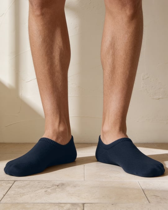 Unisex Premium Dikişsiz Görünmez Bambu Çorap Lacivert