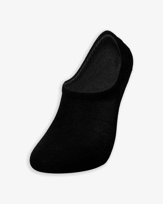 Unisex Premium Dikişsiz Görünmez Bambu Çorap Siyah 