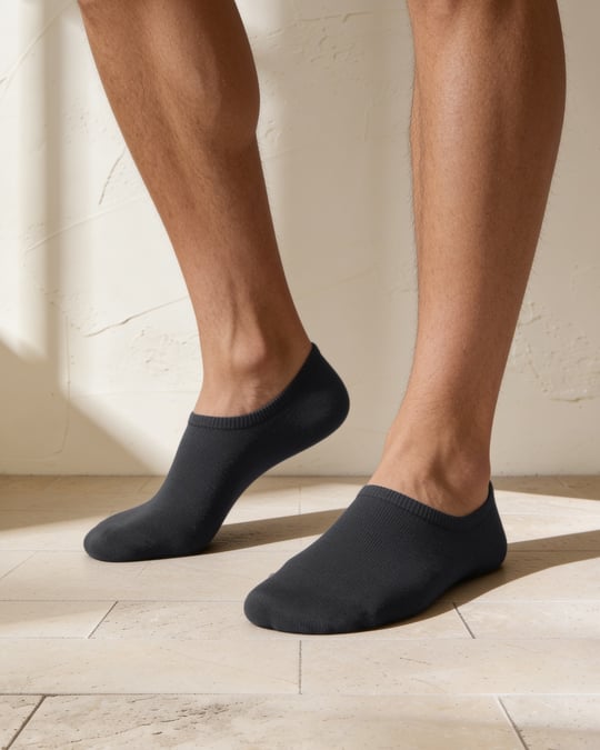 Unisex Premium Dikişsiz Görünmez Bambu Çorap Füme