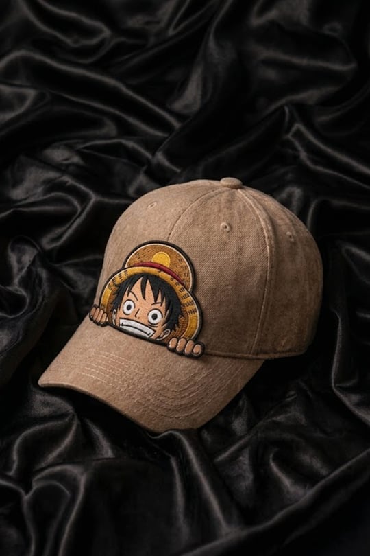 Bej Anime One Piece Baseball Şapka